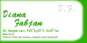 diana fabjan business card